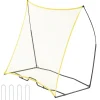 VEVOR Soccer Rebounder, Portable Soccer Trainer, 7x7FT Iron & Polyester Soccer Practice Equipment, Sports Football Rebounder Wall with Portable Bag, Perfect for Team Solo Training, Passing, Volley