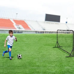 VEVOR Soccer Rebound Trainer, 6x4FT Iron Soccer Training Equipment, Sports Football Rebounder Wall, Double-Sided Rebounding Net, Easy Assembly, Perfect for Backyard Practicing, Solo Training, Passing