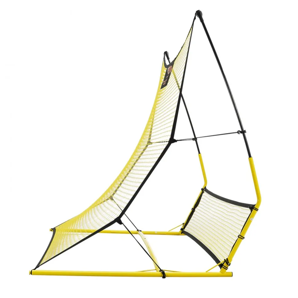 VEVOR Soccer Trainer, 2-IN-1 Portable Soccer Rebounder Net, 71"x40" Iron Soccer Practice Equipment, Sports Football Rebounder Wall with Portable Bag, Perfect for Team Solo Training, Passing, Volley
