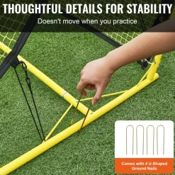 VEVOR Soccer Trainer, 2-IN-1 Portable Soccer Rebounder Net, 71