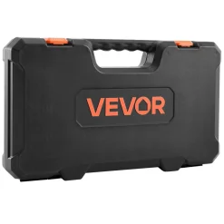 VEVOR Socket Set, 33 Pieces, 1/2 inch Drive Socket and Ratchet Set, SAE and Metric, Mechanic Tool Kit with Ratchet Wrench, Extension Bar and Storage Case, CR-V Alloy Steel, for Automotive Repair