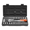 VEVOR Socket Set, 39 Pieces, 3/8 & 1/4 inch Drive Socket and Ratchet Set, SAE and Metric Size, Mechanic Tool Kit with Ratchet Wrench, Accessories, Storage Case, CR-V Alloy Steel, for Automotive Repair