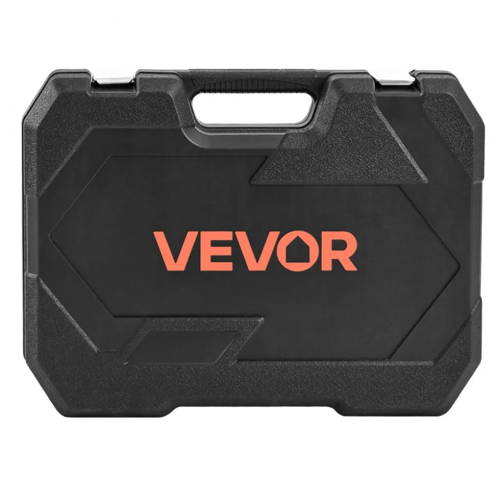 VEVOR Socket Set, 86 Pieces, 3/8 & 1/4 & 1/2 inch Drive Socket and Ratchet Set, SAE and Metric, Mechanic Tool Kit with Ratchet Wrench, Accessories and Storage Case, CR-V Alloy Steel, for Auto Repair