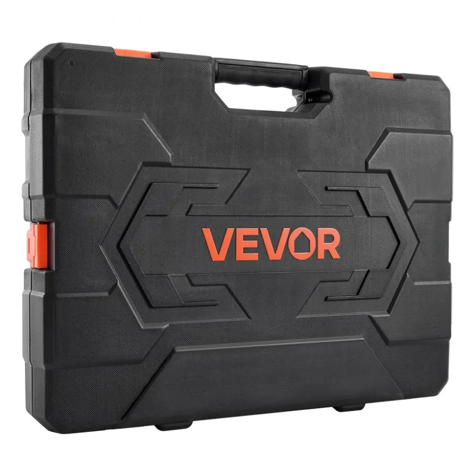 VEVOR Socket Set, 104 Pieces, 3/8 inch Drive Socket Tool Set, Metric Size from 6 to 24 mm, Deep and Standard, Mechanic Tool Kit with Storage Case, Chrome Plated CR-V Alloy Steel, for Automotive Repair