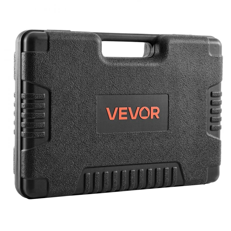 VEVOR Socket Set, 69 Pieces, 3/8 & 1/4 inch Drive Socket and Ratchet Set, SAE and Metric, Deep and Standard, Mechanic Tool Kit with Accessories and Storage Case, CR-V Alloy Steel, for Auto Repair