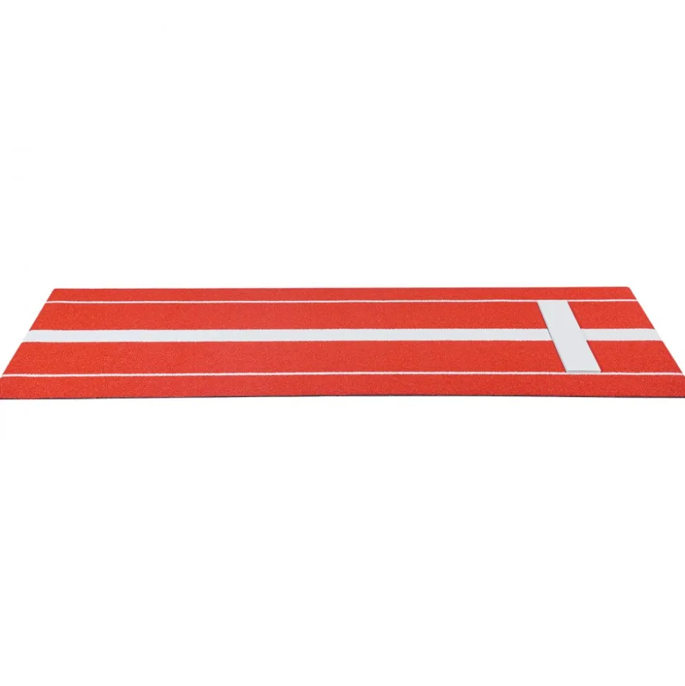 VEVOR Softball Pitching Mat, 10x3 ft Baseball Pitching Rubber Mound, Antifade Turf and Antislip Foam Backing Portable Training Aid, Fastpitch Equipment for Pitchers Indoor Outdoor Practice, Red