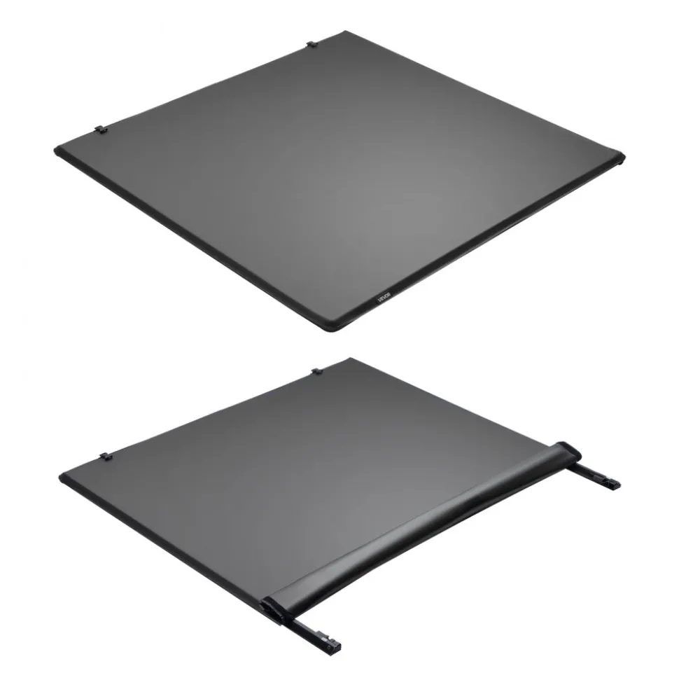 VEVOR Soft Roll-Up Truck Bed Tonneau Cover, Compatible with 2017-2026 Honda Ridgeline, Fits 5 ft (5 ft 4 in/64 in) Bed, Triple-Layer Heavy-Duty PVC Tonneau Cover with Three Aluminum Alloy Support Bars
