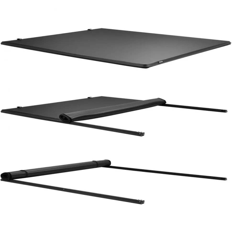 VEVOR Soft Roll-Up Truck Bed Tonneau Cover, Compatible with 2020-2026 Chevy Silverado/GMC Sierra 2500 3500 HD, Fits 6.9 ft (6 ft 10 in/82 in) Bed, PVC Tonneau Cover with Aluminum Alloy Support Bars