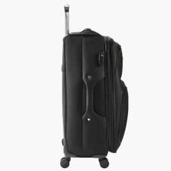 VEVOR Softside Expandable Luggage with Spinner Wheels, 28-Inch Softside Checked Large Luggage, Lightweight Checked Suitcase with Expandable Zippered Pocket and TSA Lock, Black