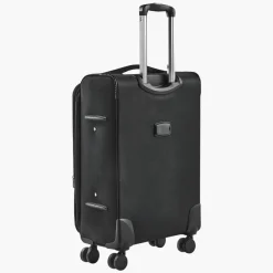 VEVOR Softside Expandable Luggage with Spinner Wheels, 24-Inch Softside Checked Medium Luggage, Lightweight Checked Suitcase with Expandable Zippered Pocket and TSA Lock, Black