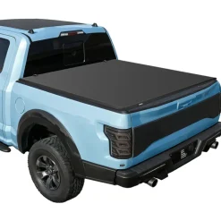 VEVOR Soft Tri-Fold Truck Bed Tonneau Cover, Compatible with 2016-2023 Toyota Tacoma (Excl. Trail Edition) 5 ft (60.5 in) Bed with Track Rail System, Fleetside, Waterproof Folding Truck Tonneau Cover