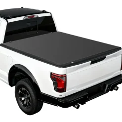 VEVOR Soft Tri-Fold Truck Bed Tonneau Cover, Compatible with 2015-2026 Ford F-150 5.5 ft (67.1 in) Bed, Waterproof Soft Folding Truck Tonneau Cover with 3-Layer PVC and Aluminum Alloy Support Bar