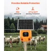 VEVOR Solar Fence Charger, 1J 10kV Solar Powered Fence Charger, 1.86 Miles Range, Electric Fence Energizer Kit, Keep Out Predators, 3 Days Runtime, for Livestock, Poultry, Garden Protection