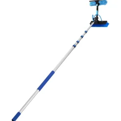 VEVOR Solar Panel Cleaning Kit, 26 ft, Water Fed Pole Kit with Cleaning Brush, Soap Dispenser, Extendable Aluminum Telescopic Pole, 180° Rotatable Brush Head, for Roof Mounted Solar Panels, Windows