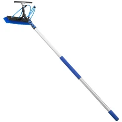 VEVOR Solar Panel Cleaning Kit, 26 ft, Water Fed Pole Kit with Cleaning Brush, Squeegee, Soap Dispenser, Extendable Aluminum Telescopic Pole, 180° Rotatable Brush Head, for Roof Mounted Solar Panels