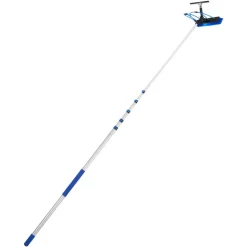 VEVOR Solar Panel Cleaning Kit, 33 ft, Water Fed Pole Kit with Cleaning Brush, Squeegee, Soap Dispenser, Extendable Aluminum Telescopic Pole, 180° Rotatable Brush Head, for Roof Mounted Solar Panels