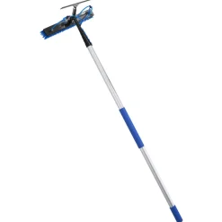VEVOR Solar Panel Cleaning Kit, 33 ft, Water Fed Pole Kit with Cleaning Brush, Squeegee, Soap Dispenser, Extendable Aluminum Telescopic Pole, 180° Rotatable Brush Head, for Roof Mounted Solar Panels