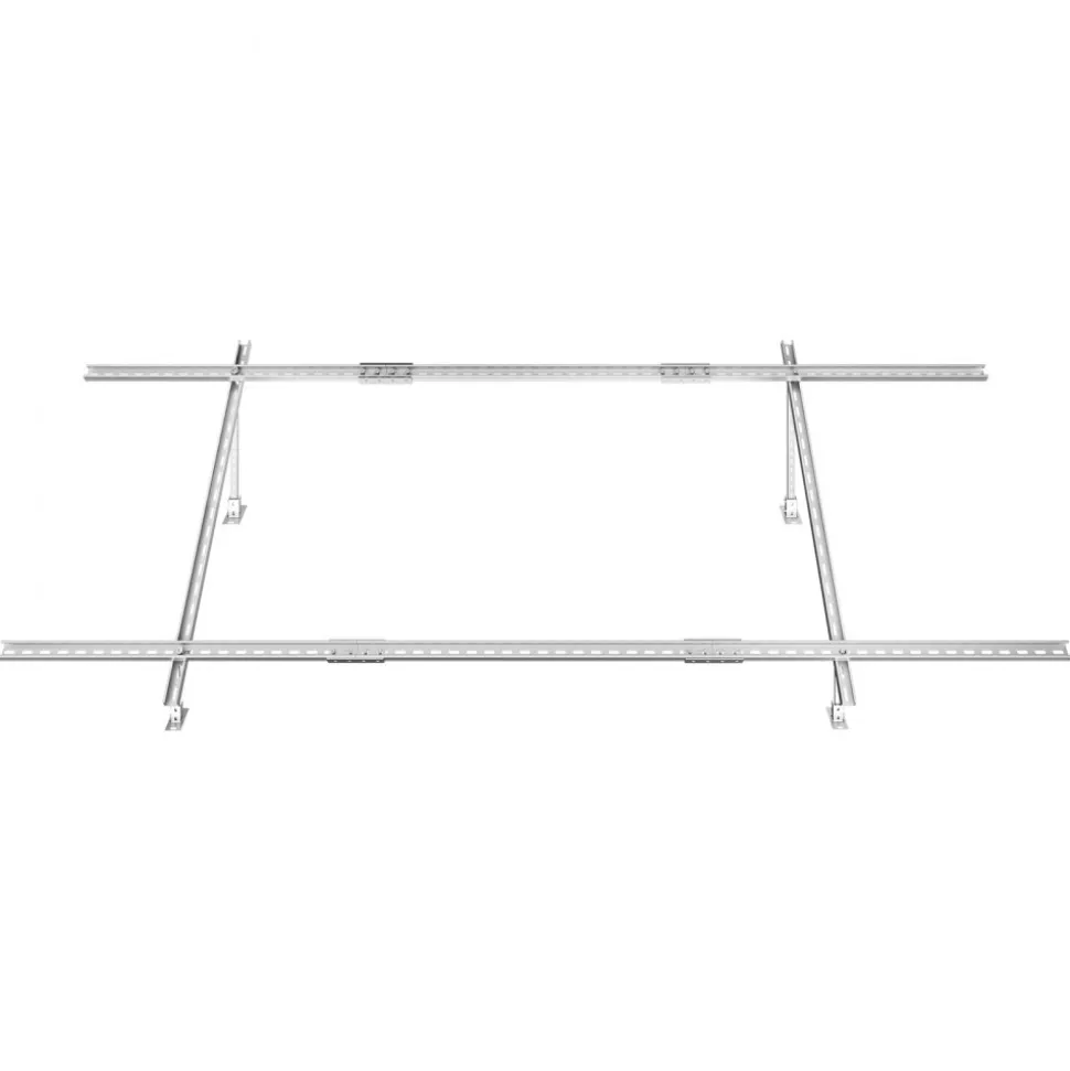 VEVOR Solar Panel Mounting Brackets, 30°-60° Adjustable Multi-Pieces Solar Panel Brackets for 1-4PCS Solar Panels, Carbon Steel Ground Mount Solar Panel Stand for Farms, RVs, Boats, Off-Grid System