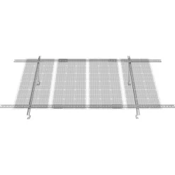 VEVOR Solar Panel Mounting Brackets, 30°-60° Adjustable Multi-Pieces Solar Panel Brackets for 1-4PCS Solar Panels, Carbon Steel Ground Mount Solar Panel Stand for Farms, RVs, Boats, Off-Grid System