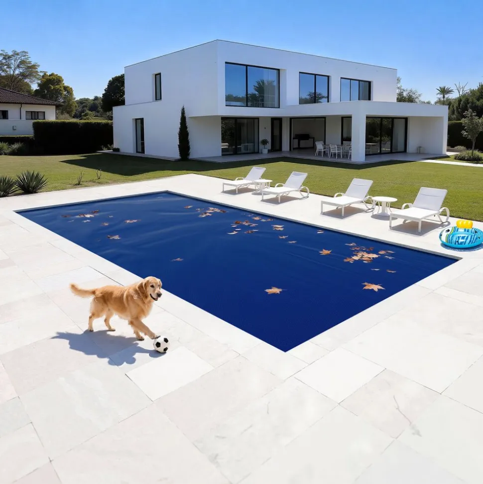 VEVOR Solar Pool Cover, 32 x 16 ft Pool Bubble Cover, 16 Mil Pools Solar Blanket with Dual Heat-Locking Air Layer for Pools, Daytime Heat Absorption, Nighttime Heat Retention, Blue & Silver, Cuttable