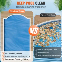 VEVOR Solar Pool Cover, 40 x 20 ft Rectangle Solar Blanket for Pools, Inground Above Ground Swimming Pool Solar Cover, 12 mil Solar Covers Blue
