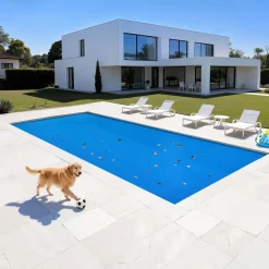 VEVOR Solar Pool Cover, 36 x 16 ft Rectangle Pool Bubble Cover, 12 Mil Pools Solar Blanket with Bubble & PE Material, Daytime Heat Absorption, Nighttime Heat Retention, Heat Retaining Solars Covers, Blue
