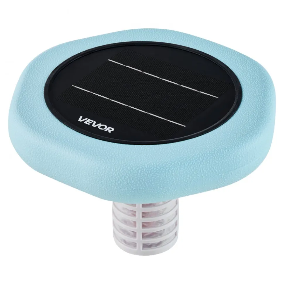 VEVOR Solar Pool Ionizer, Hexagon Copper Pool Ionizer Up to 45000 Gal, Floating Automatic Water Cleaner and Purifier, Chlorine Free Water, with Copper Anode, Spring, Brush and Filter for Pools & Spas