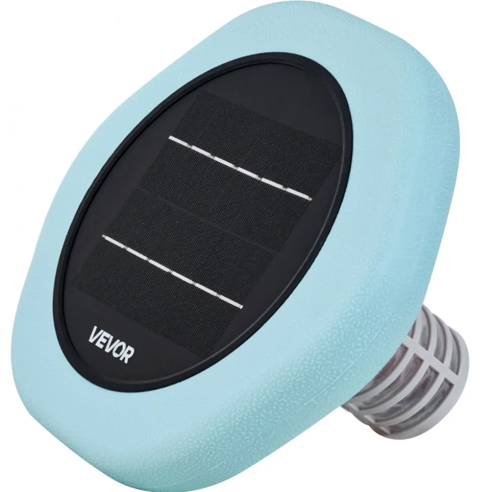 VEVOR Solar Pool Ionizer, Hexagon Copper Pool Ionizer Up to 45000 Gal, Floating Automatic Water Cleaner and Purifier, Chlorine Free Water, with Copper Anode, Spring, Brush and Filter for Pools & Spas
