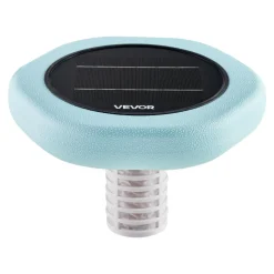 VEVOR Solar Pool Ionizer, Hexagon Copper Pool Ionizer Up to 45000 Gal, Floating Automatic Water Cleaner and Purifier, Chlorine Free Water, with Copper Anode, Spring, Brush and Filter for Pools & Spas