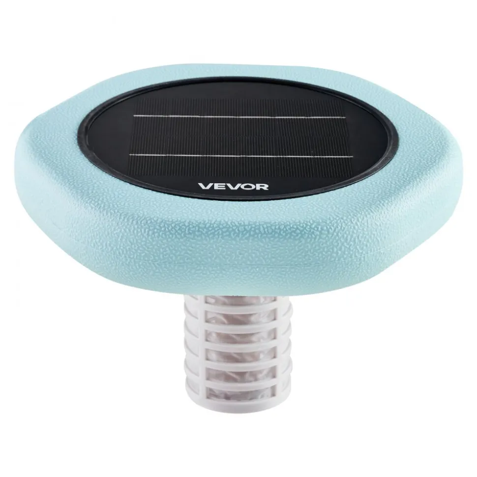 VEVOR Solar Pool Ionizer, Hexagon Copper Pool Ionizer Up to 45000 Gal, Floating Automatic Water Cleaner and Purifier, Chlorine Free Water, with Copper Anode, Spring, Brush and Filter for Pools & Spas