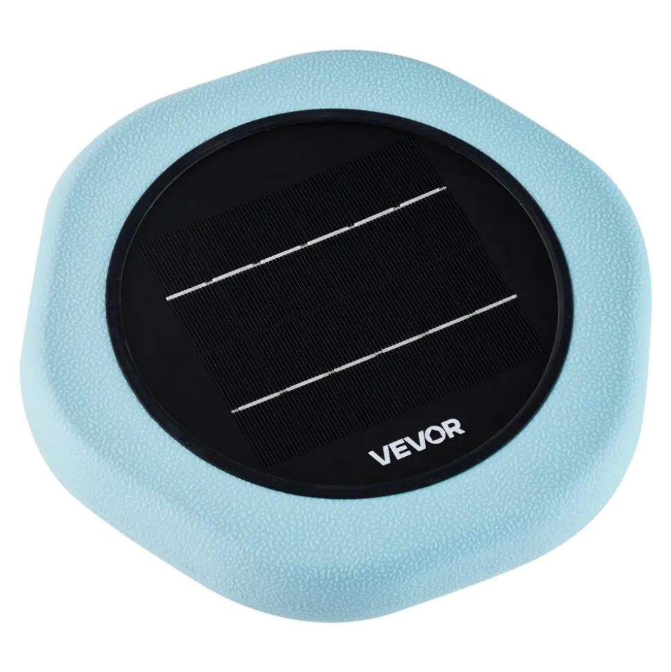 VEVOR Solar Pool Ionizer, Hexagon Copper Pool Ionizer Up to 45000 Gal, Floating Automatic Water Cleaner and Purifier, Chlorine Free Water, with Copper Anode, Spring, Brush and Filter for Pools & Spas