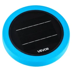 VEVOR Solar Pool Ionizer, Round Copper Pool Ionizer Up to 35000 Gal, Floating Automatic Water Cleaner and Purifier, Chlorine Free Water, with Copper Anode, Spring, Brush and Filter for Pools & Spas