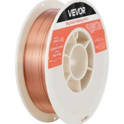 VEVOR Solid MIG Welding Wire, ER70S-6 0.03-inch 10 LBS, Low Spatter Mild Steel Welding Wire with High Deoxidizers for All-Position Gas Shielded Welding