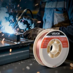 VEVOR Solid MIG Welding Wire, ER70S-6 0.03-inch 10 LBS, Low Spatter Mild Steel Welding Wire with High Deoxidizers for All-Position Gas Shielded Welding