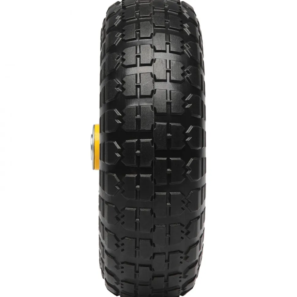 VEVOR Solid PU Run-Flat Tire Wheel, 10", 2-Pack, 400 lbs Dynamic Load, 450 lbs Static Load, Flat Free Tubeless Tires and Wheels for Hand Truck, Utility Cart, Dollies, Garden Trailers, Various Carts