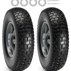 VEVOR Solid PU Run-Flat Tire Wheel, 10