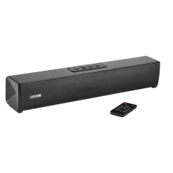 VEVOR Sound Bar for Smart TV, 2.0 Channel, 32-Inch Compact Soundbar TV Speakers for Projector, Bluetooth AUX Connection, Remote Control, Easy Setup, 80W Surround Sound System for PC Home Theater Audio