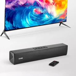 VEVOR Sound Bar for Smart TV, 2.0 Channel, 32-Inch Compact Soundbar TV Speakers for Projector, Bluetooth AUX Connection, Remote Control, Easy Setup, 80W Surround Sound System for PC Home Theater Audio