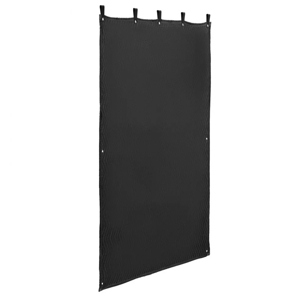 VEVOR Sound Dampening Blankets, Soundproof Curtains with 80 x 48 in, Soundproof Blanket with Grommets, Studio Grommeted Blanket, for Window, Door, Light Blocker, Music Recording, Black