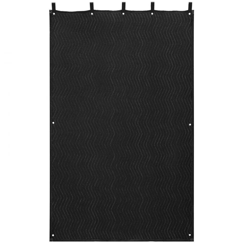 VEVOR Sound Dampening Blankets, Soundproof Curtains with 80 x 48 in, Soundproof Blanket with Grommets, Studio Grommeted Blanket, for Window, Door, Light Blocker, Music Recording, Black