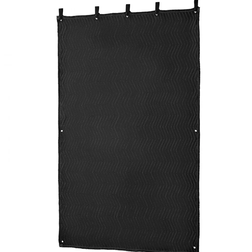 VEVOR Sound Dampening Blankets, Soundproof Curtains with 80 x 48 in, Soundproof Blanket with Grommets, Studio Grommeted Blanket, for Window, Door, Light Blocker, Music Recording, Black