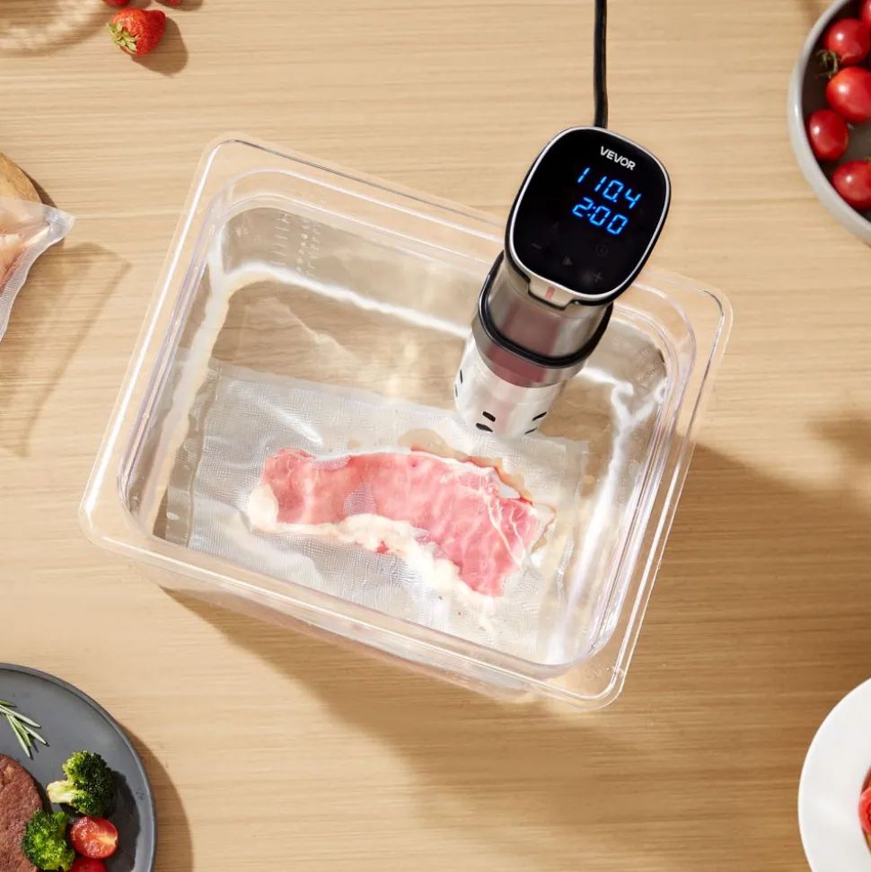 VEVOR Sous Vide Precision Cooker, 1100W Sous-Vide Cooking Machine, WIFI Immersion Circulator with LED Digital Display, Fast-Heating, Accurate Temperature & Timer Control, SUS304 Stainless Steel