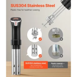 VEVOR Sous Vide Precision Cooker, 1100W Sous-Vide Cooking Machine, Immersion Circulator with LED Digital Display, Secure Clamp Design, Temperature & Timer Control, Professional Sous Vide Cooker