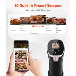 VEVOR Sous Vide Precision Cooker, 1100W Sous-Vide Cooking Machine, Immersion Circulator with LED Digital Display, Secure Clamp Design, Temperature & Timer Control, Professional Sous Vide Cooker