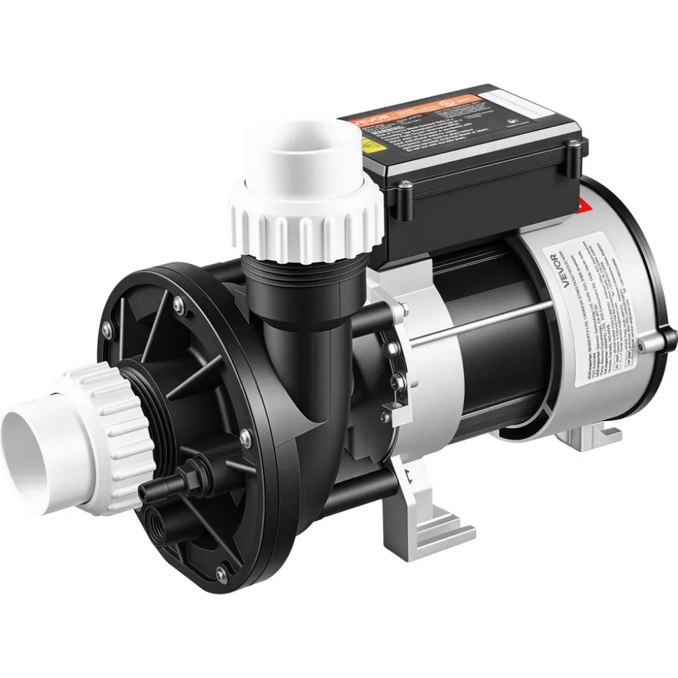 VEVOR SPA Pump 1.5HP Hot Tub Bath Pump 115V 119GPM Flow Rate with 1.5" Port, 90° Rotational Interface, 54 ft Max Lifting Height, Copper Motor, SPA Bath Water Circulation, Compatible with OEM Models