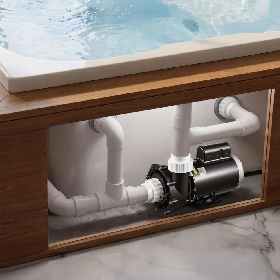 VEVOR SPA Pump 2HP Hot Tub Pump 2 Speed 56 Frame with 1.5" & 2" Port, 230V, 168 GPM High Speed & 68 GPM Low Speed, 90° Rotational Interface, SPA Bath Water Circulation, Compatible with OEM Models