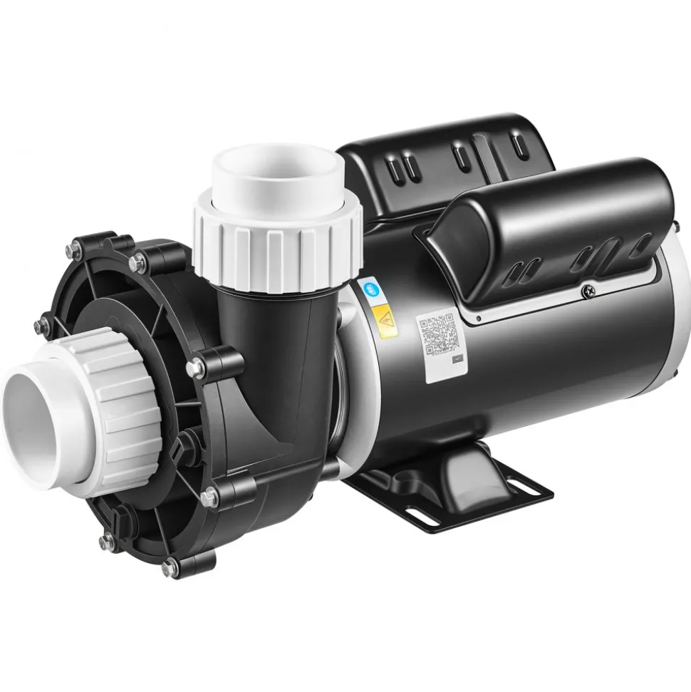 VEVOR SPA Pump 3HP Hot Tub Pump 2 Speed 48 Frame with 1.5" & 2" Port, 230V, 190 GPM High Speed & 90 GPM Low Speed, 90° Rotational Interface, SPA Bath Water Circulation, Compatible with OEM Models