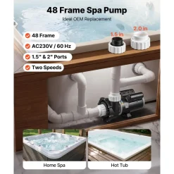 VEVOR SPA Pump 3HP Hot Tub Pump 2 Speed 48 Frame with 1.5