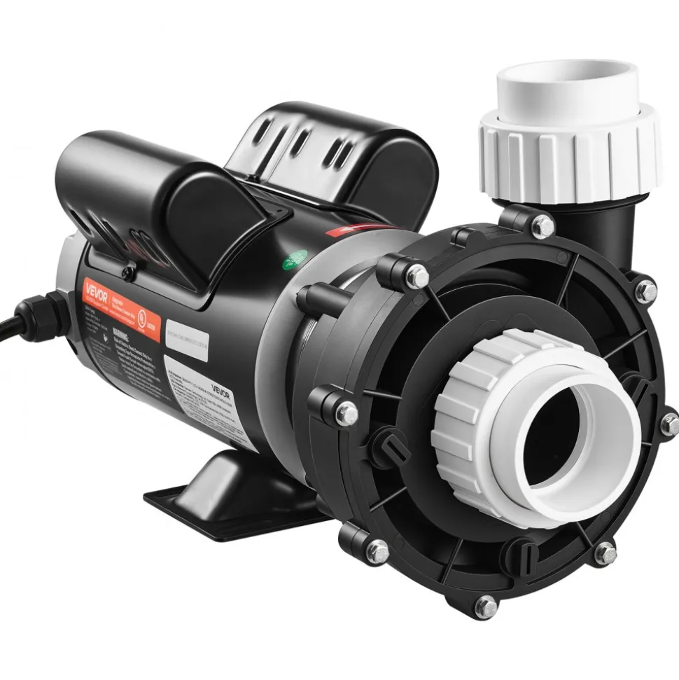 VEVOR SPA Pump 3HP Hot Tub Pump 2 Speed 48 Frame with 1.5" & 2" Port, 230V, 190 GPM High Speed & 90 GPM Low Speed, 90° Rotational Interface, SPA Bath Water Circulation, Compatible with OEM Models