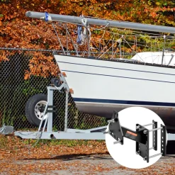 VEVOR Spare Tire Carrier, Trailer Spare Tire Mount, 160 lbs Capacity, Utility Trailer Accessories Fits Most 4 & 5 & 6 & 8 Lugs Wheels on 4